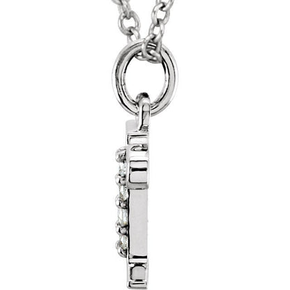 14k yellow rose white gold .025 ctw diamond tiny petite lowercase letter r initial alphabet pendant charm necklace