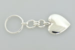 Load image into Gallery viewer, Engravable Sterling Silver Heart Charm Key Holder Ring Keychain Personalized Engraved
