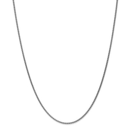 14k white gold 1.65mm spiga wheat bracelet anklet choker necklace pendant chain