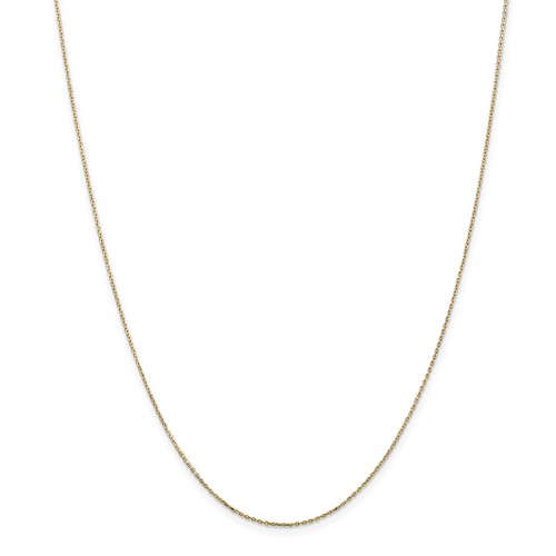 14k yellow gold 0.80mm diamond cut cable bracelet anklet choker necklace chain lobster clasp