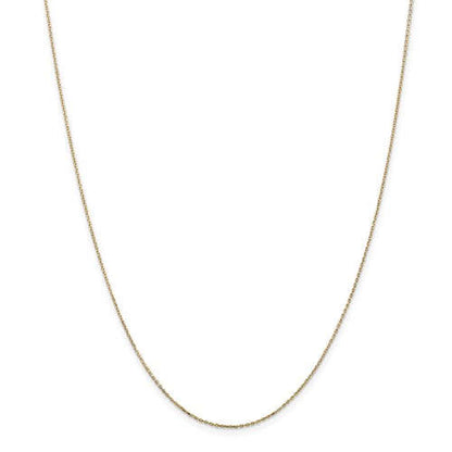 14k yellow gold 0.80mm diamond cut cable bracelet anklet choker necklace chain lobster clasp