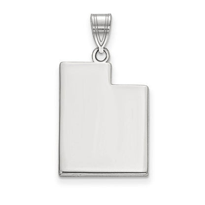 14k gold or sterling silver utah ut state map pendant charm personalized monogram