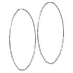 Load image into Gallery viewer, 14k White Gold Extra Large Round Endless Hoop Earrings 70mm x 1.20mm
