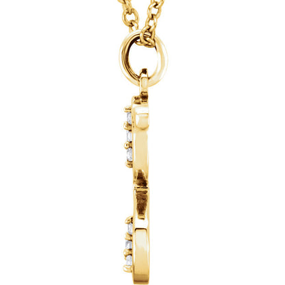 14k yellow rose white gold .03 ctw diamond tiny petite lowercase letter g initial alphabet pendant charm necklace