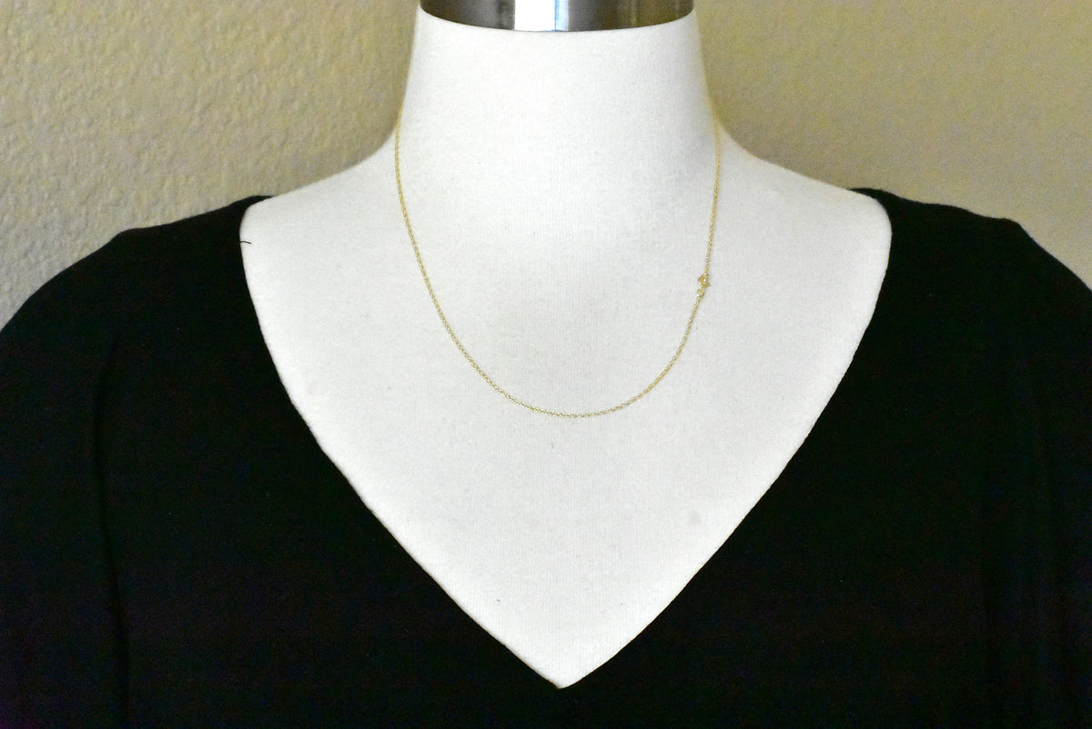 10k yellow gold 0.95mm cable rope bracelet anklet choker necklace pendant chain