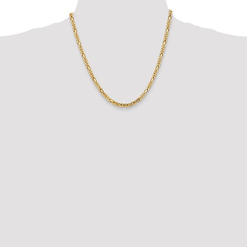 14k solid yellow gold 4mm byzantine bracelet anklet necklace choker pendant chain