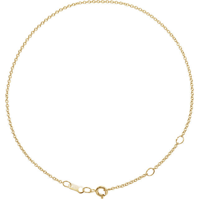 platinum 18k 14k 10k yellow rose white gold 1mm cable bracelet anklet choker necklace pendant chain