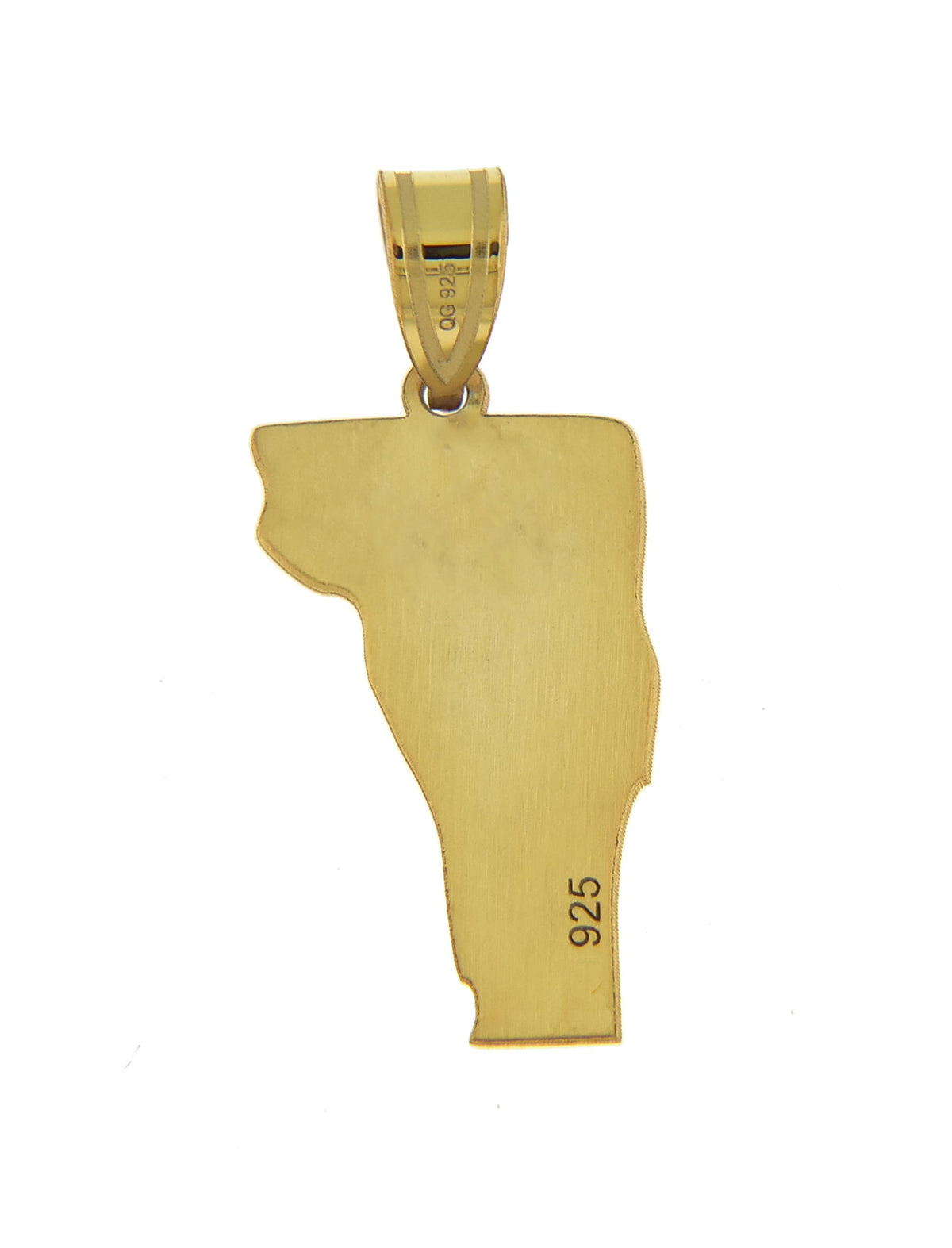 14k gold or sterling silver vermont vt state map pendant charm personalized monogram