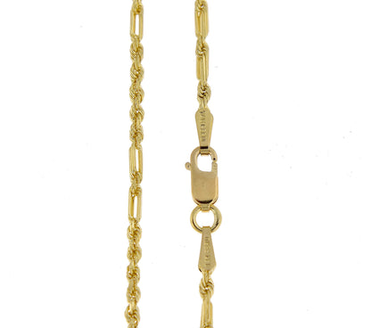 14k yellow gold 1.8mm diamond cut milano rope bracelet anklet necklace pendant chain