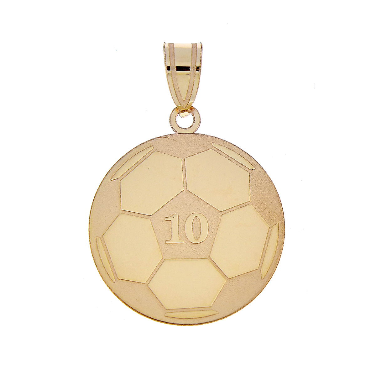 14k 10k gold sterling silver soccer ball personalized engraved pendant