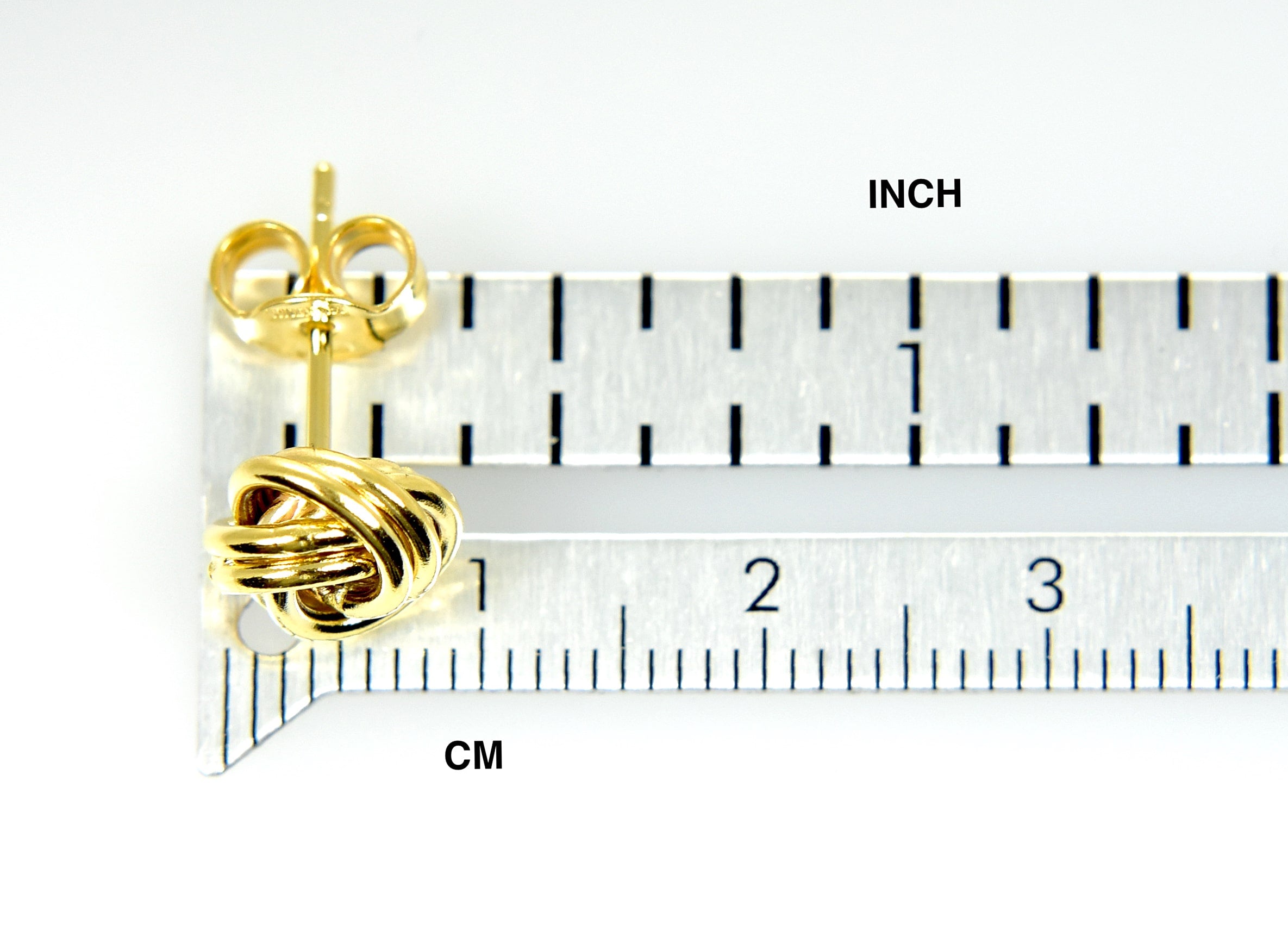 14k Yellow Gold 9mm Classic Love Knot Post Earrings CKLTL1123