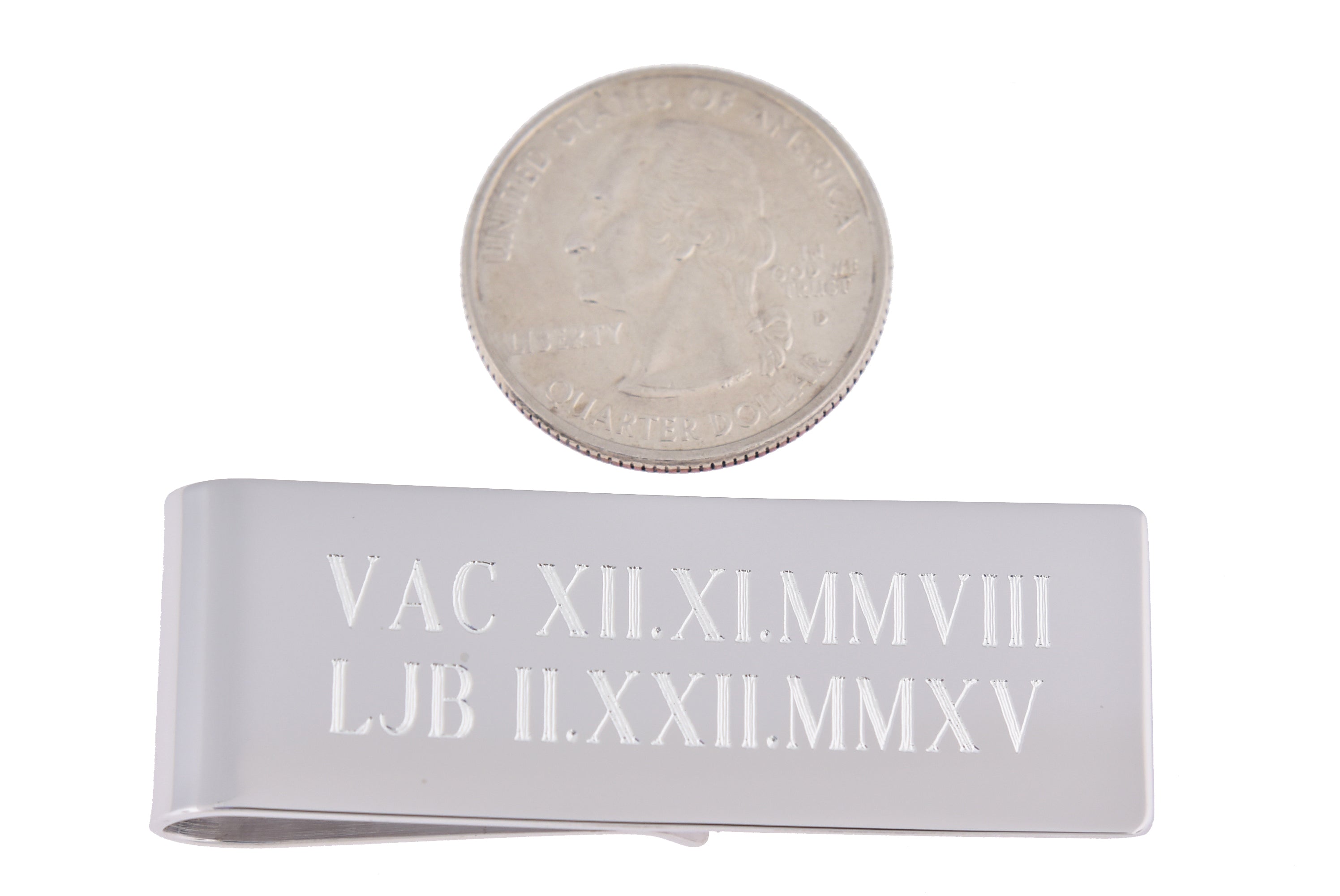 Engravable Solid Sterling Silver Money Clip Personalized Engraved Monogram JJ98