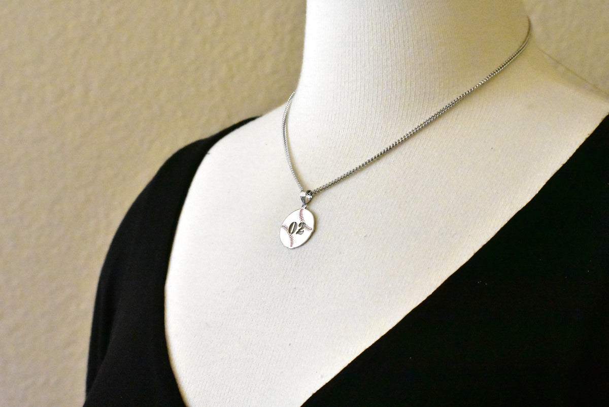14k 10k gold sterling silver baseball personalized pendant charm