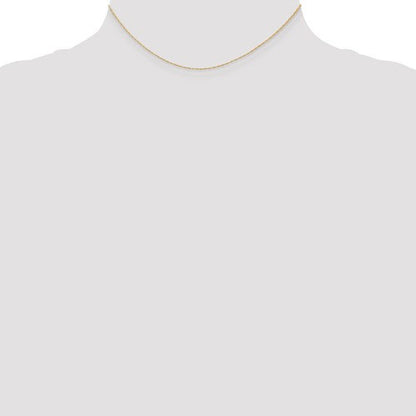 14k yellow gold 0.5mm thin cable rope necklace choker pendant chain