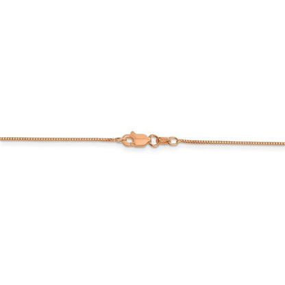 14k rose gold 0.7mm box link bracelet anklet choker necklace pendant chain