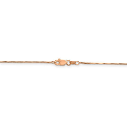 14k rose gold 0.7mm box link bracelet anklet choker necklace pendant chain