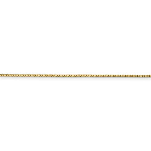 14k yellow gold 1.05mm box bracelet anklet choker necklace pendant chain