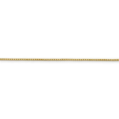 14k yellow gold 1.05mm box bracelet anklet choker necklace pendant chain