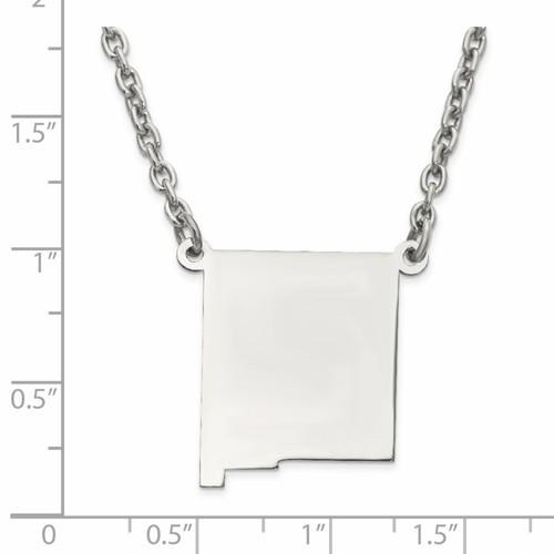 14k gold or sterling silver new mexico nm state name necklace personalized monogram