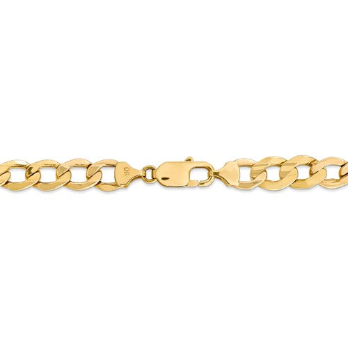 14k yellow gold 8mm curb link bracelet anklet choker necklace pendant chain