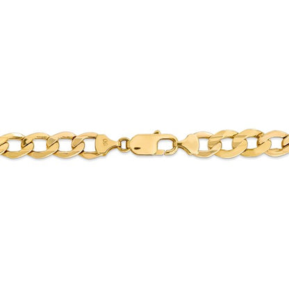 14k yellow gold 8mm curb link bracelet anklet choker necklace pendant chain