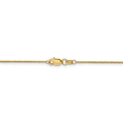 14k yellow gold 0.95mm diamond cut cable layering bracelet anklet choker necklace pendant chain