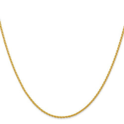 14k yellow gold 1.5mm parisian wheat bracelet anklet choker necklace pendant chain
