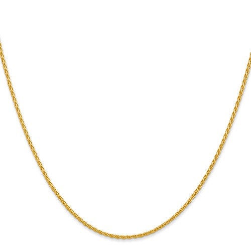 14k yellow gold 1.5mm parisian wheat bracelet anklet choker necklace pendant chain
