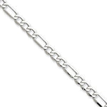 Ladda upp bild till gallerivisning, 14K White Gold 5.75mm Lightweight Figaro Bracelet Anklet Choker Necklace Pendant Chain
