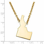 Load image into Gallery viewer, 14K Gold or Sterling Silver Idaho ID State Name Necklace Personalized Monogram
