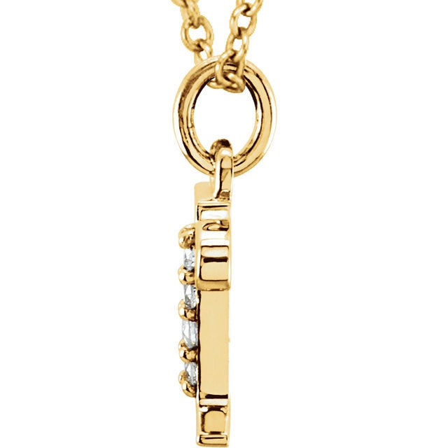 14k yellow rose white gold .025 ctw diamond tiny petite lowercase letter r initial alphabet pendant charm necklace