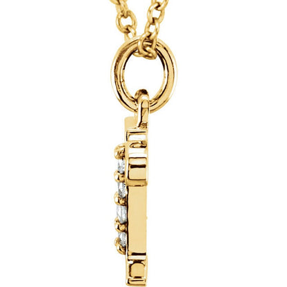 14k yellow rose white gold .025 ctw diamond tiny petite lowercase letter r initial alphabet pendant charm necklace