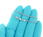 Ladda upp bild till gallerivisning, 10k White Gold 1.85mm Diamond Cut Quadruple Rope Bracelet Anklet Choker Necklace Pendant Chain
