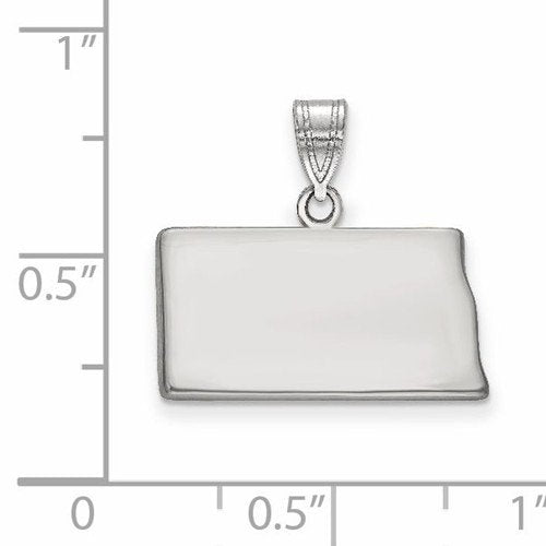 14k gold or sterling silver north dakota nd state map pendant charm personalized monogram