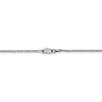 Load image into Gallery viewer, 10K White Gold 1.1mm Polished Box Bracelet Anklet Choker Pendant Necklace Chain Lobster Clasp

