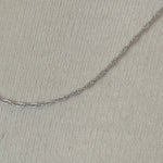비디오를 갤러리 뷰어 14k White Gold 1.15mm Cable Rope Necklace Choker Pendant Chain에 로드 및 재생

