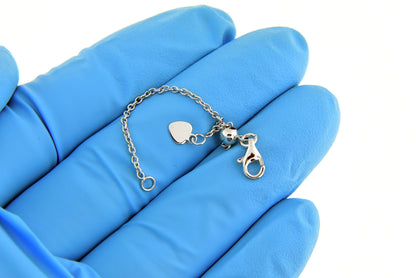 14k yellow rose white gold or sterling silver cable chain extender adjustable up to 3 inches with lobster clasp