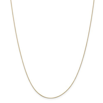 14k yellow gold 0.5mm box bracelet anklet choker necklace pendant chain