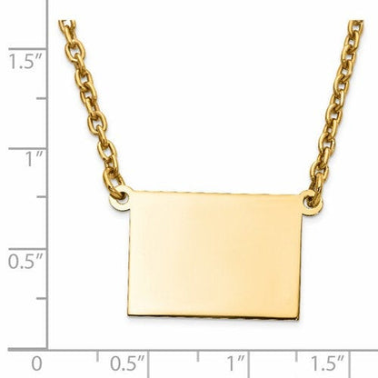 14k gold or sterling silver colorado co state necklace personalized monogram