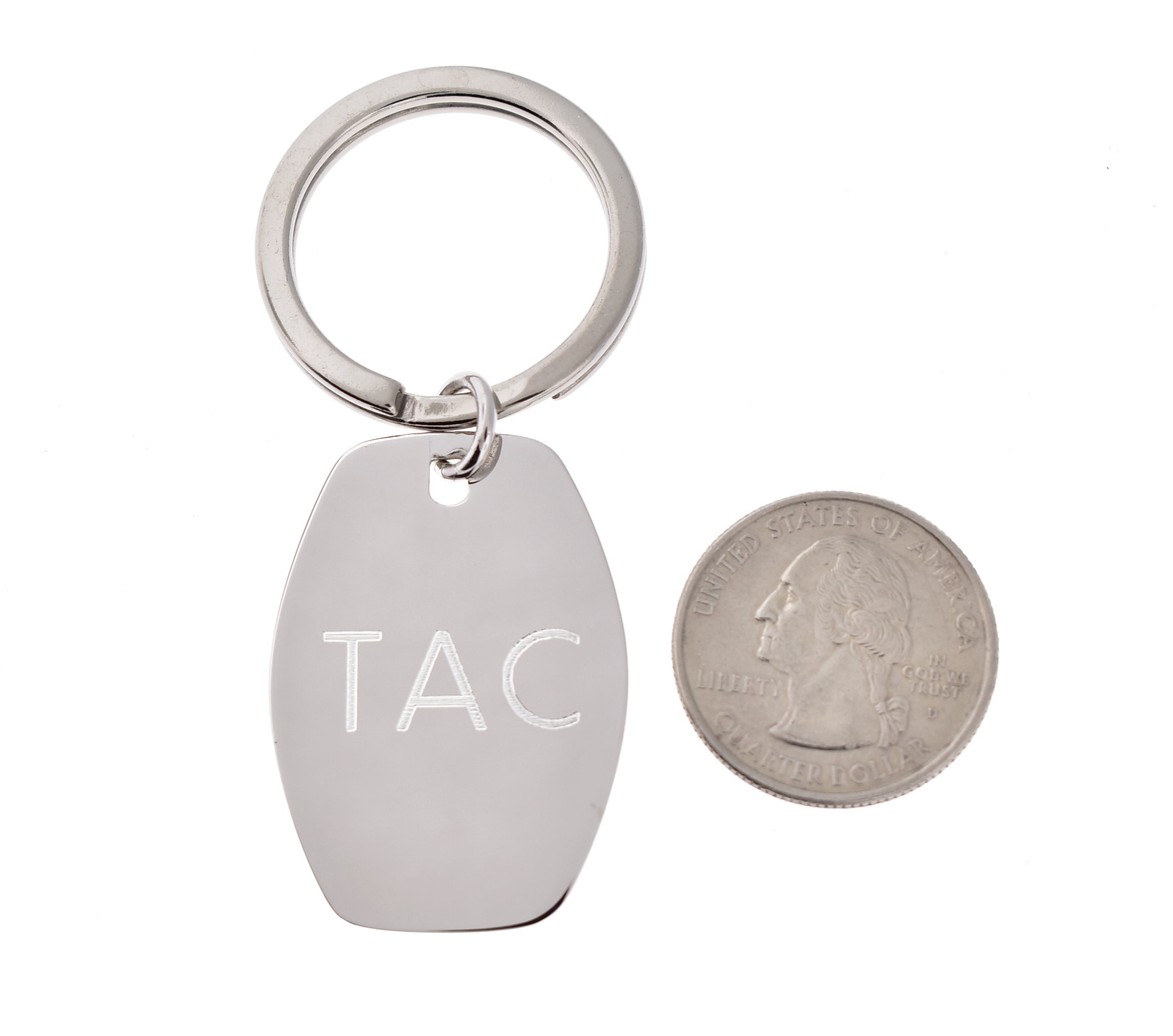 Silver Key Holder Ring Keychain Personalized Engraved Monogram Name ...