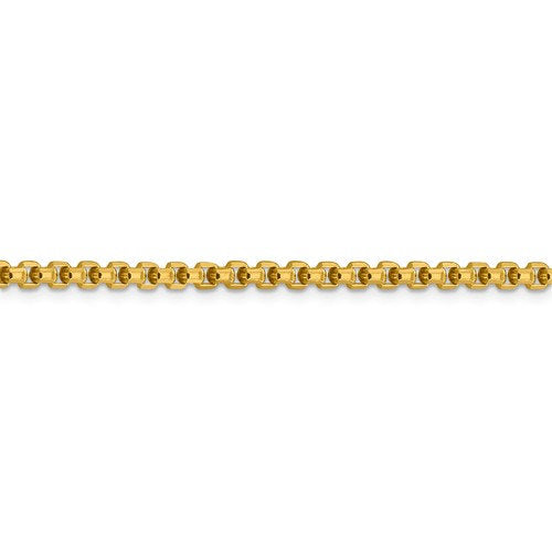 14k yellow gold 3.60mm round box bracelet anklet choker necklace pendant chain lobster clasp