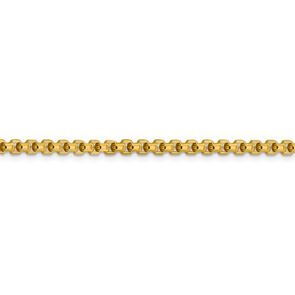 14k yellow gold 3.60mm round box bracelet anklet choker necklace pendant chain lobster clasp
