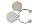 Load image into Gallery viewer, Sterling Silver Round Key Holder Ring Keychain Personalized Engraved Monogram
