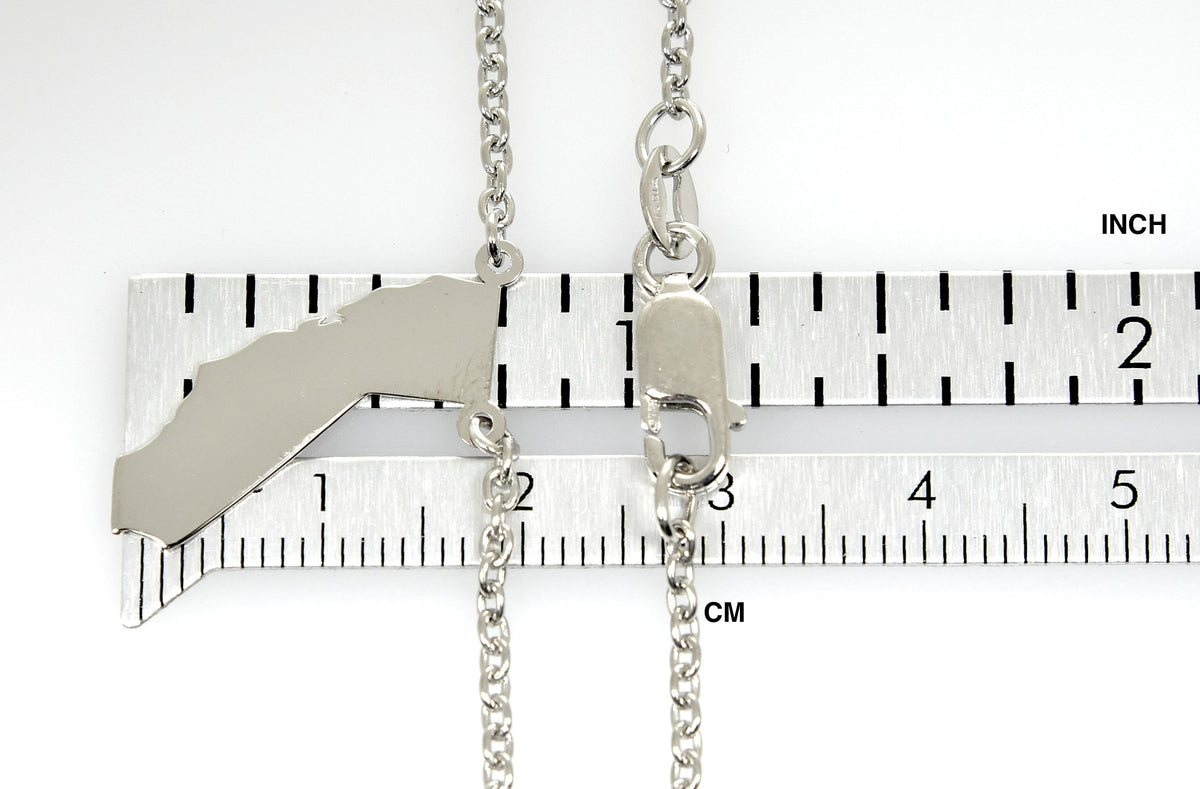 14k gold or sterling silver california ca state necklace personalized monogram