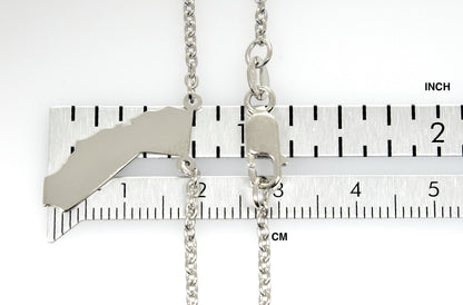14k gold or sterling silver california ca state necklace personalized monogram