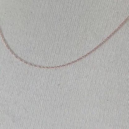14k Rose Gold 0.50mm Thin Cable Rope Choker Necklace Pendant Chain