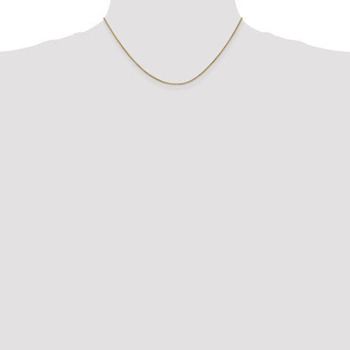 10k yellow gold 1mm box bracelet anklet choker necklace pendant chain
