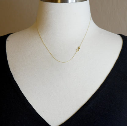 14k yellow gold 0.6mm diamond cut cable layering bracelet anklet choker necklace pendant chain