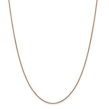 14k rose gold 0.9mm box link bracelet anklet choker necklace pendant chain