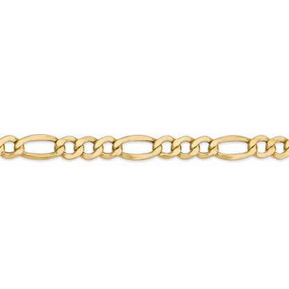 14k yellow gold 7.3mm lightweight bracelet anklet choker necklace pendant chain